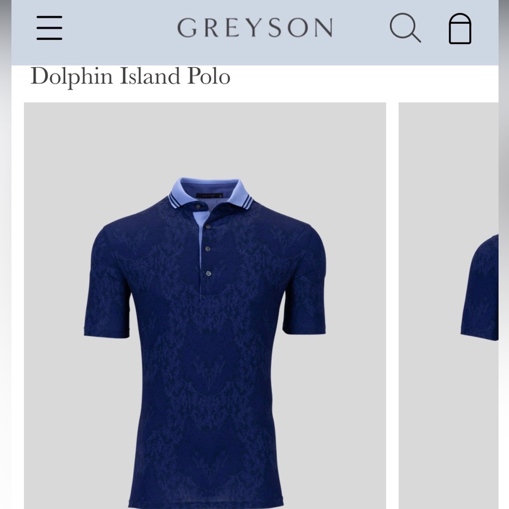 Greyson- Men’s Athletic Shirt - navy pattern